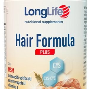 Confezione di Longlife Hair Formula Plus 60 tavolette, integratore alimentare di Longlife