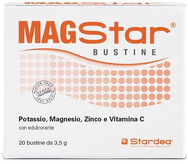 Confezione di Magstar 20 bustine 3,5 g, integratore alimentare