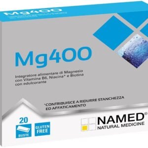 Confezione di Named MG400 Magnesio Polvere 20 bustine, integratore alimentare di Named