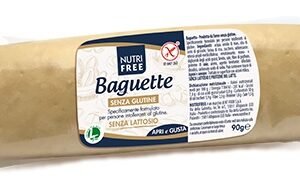 Nutrifree Baguette 90 g senza glutine in confezione monoporzione.