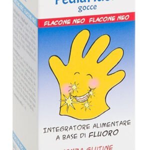 Pediafluor Gocce 7 ml, integratore alimentare di fluoro in flacone con contagocce.
