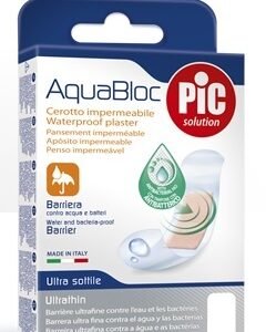 Confezione di PIC Cerotto Aquabloc 5x7 da 5 pezzi, cerotto impermeabile con clorexidina.