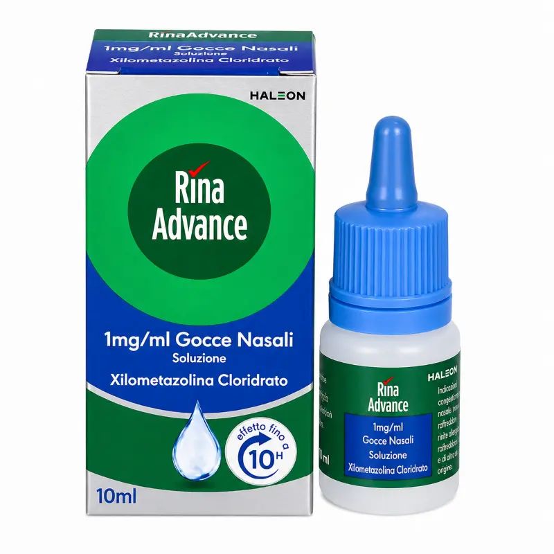 RinAdvance 1 mg/ml gocce rinologiche 10 ml decongestionante con xilometazolina
