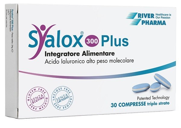 Confezione di Syalox 300 Plus 30 compresse, integratore alimentare