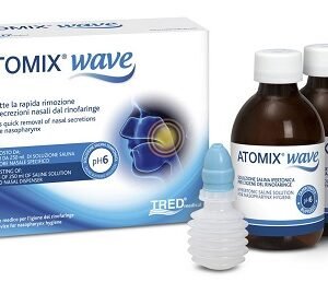 Tred Atomix Wave, kit per l'igiene del rinofaringe con erogatore a soffietto e 2 flaconi da 250 ml.