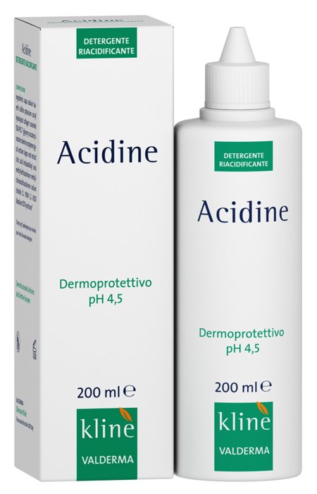 Valderma Acidine Liquido Dermatologico, flacone da 200 ml, detergente a pH 4,5.