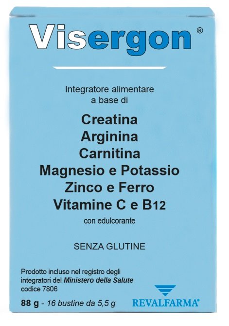 Confezione di Visergon 16 bustine, integratore alimentare