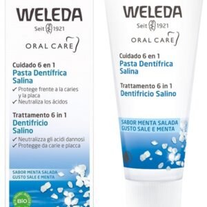 Weleda Dentifricio Salino 75 ml, gel dentifricio senza fluoro con sale marino.