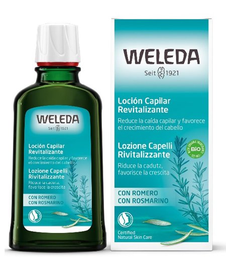 Confezione di Weleda Lozione Capelli Rivitalizzante 100 ml, prodotto per la cura dei capelli di Weleda