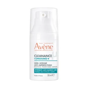 Flacone da 30 ml di Cleanance Comedomed concentrato anti-imperfezioni Avène per pelle grassa.