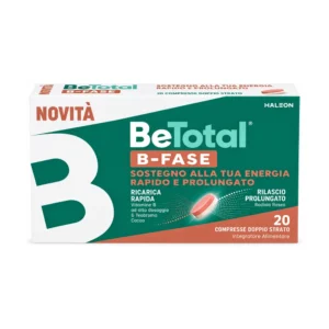 Be-Total B-Fase 20 compresse a doppio strato con vitamine del gruppo B e rodiola.