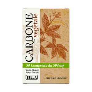 Carbone Vegetale 50 compresse Sella, integratore di carbone attivo vegetale.