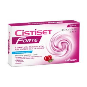 Confezione di Cistiset Forte da 8 stick liquidi da 10 ml.