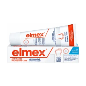 Elmex Dentifricio Senza Mentolo 75 ml, tubetto compatibile con i trattamenti omeopatici.