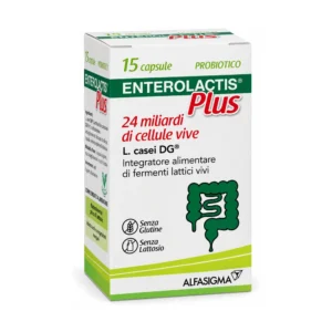 Enterolactis Plus 15 capsule con fermenti lattici vivi L. casei DG.