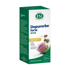Depurerbe Forte ESI, flacone da 500 ml con cardo mariano, carciofo e tarassaco.