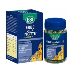 Erbe della Notte Activ ESI, 50 capsule con valeriana, passiflora, escolzia e biancospino.