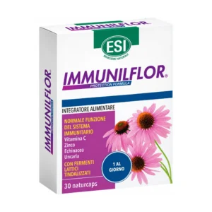 ESI Immunilflor 30 naturcaps, integratore con echinacea, uncaria, vitamina C e zinco.