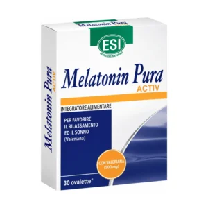 Melatonin Pura Activ ESI, 30 ovalette con melatonina 1 mg e valeriana titolata.