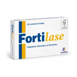Fortilase, astuccio da 20 compresse di bromelina da ananas 2500 GDU/g.