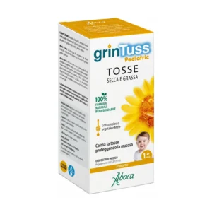 Grintuss Pediatric Sciroppo Aboca 180 g, dispositivo medico per la tosse dei bambini da 1 anno.
