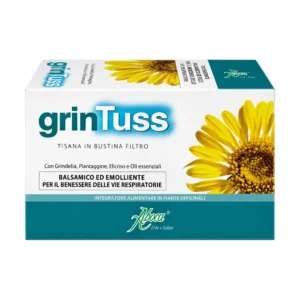 Grintuss Tisana 20 bustine filtro Aboca con grindelia, piantaggine ed elicriso.