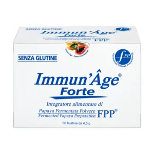 Immun'Age Forte 60 bustine, integratore di papaya fermentata FPP ad alto dosaggio.