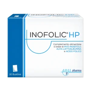 Inofolic HP 20 bustine, complemento alimentare con myo-inositolo, alfa-lattoalbumina e acido folico.