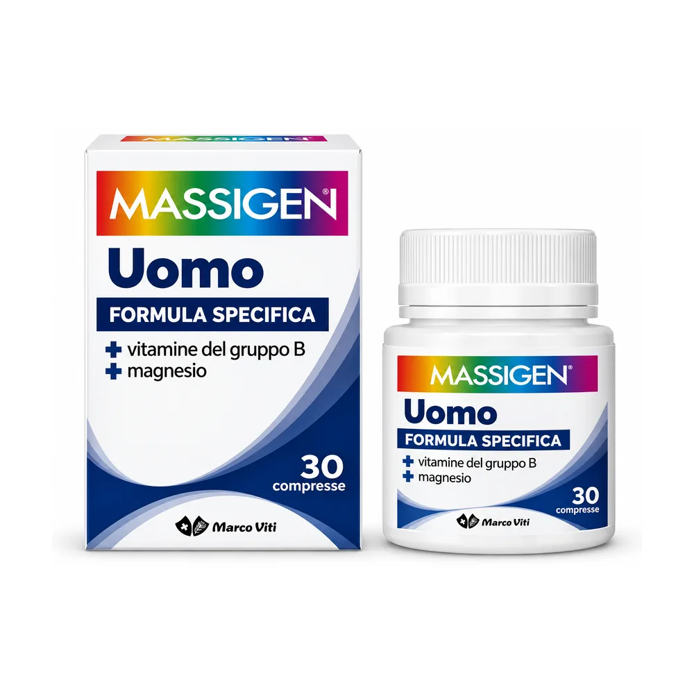 Massigen Uomo 30 compresse, integratore multivitaminico e multiminerale Massigen.