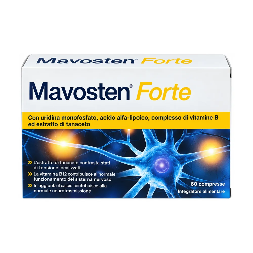Mavosten Forte 60 compresse integratore acido alfa-lipoico vitamine B uridina tanaceto.