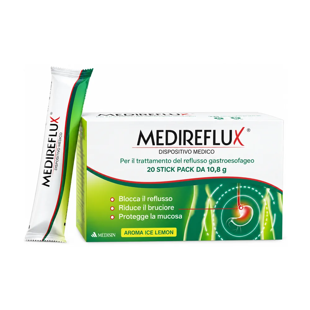 Medisin Medireflux DM, 20 stick, dispositivo medico contro il reflusso gastroesofageo.