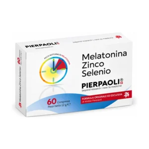 Melatonina Pierpaoli 60 compresse, integratore di melatonina con zinco e selenio.