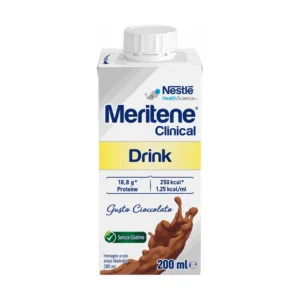 Meritene Clinical Cioccolato, confezione da 4 bottigliette da 200 ml.