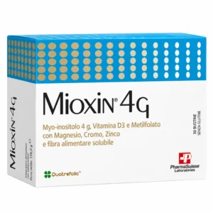 Mioxin 4G 30 bustine con myo-inositolo, acido folico e vitamina D3.