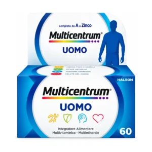 Multicentrum Uomo 60 compresse, integratore multivitaminico e multiminerale per uomo.