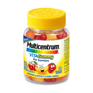 Multicentrum Vitagummy 30 caramelle gommose integratore vitamine e minerali bambini.