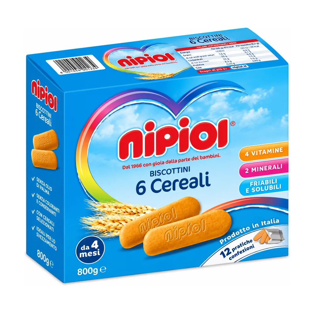Nipiol Biscottini 6 Cereali 800 g