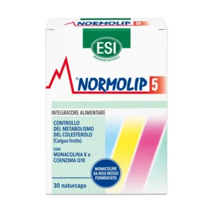 Normolip 5 30 capsule ESI, integratore con riso rosso fermentato, Caigua e cromo.