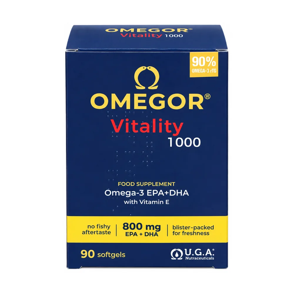 Omegor Vitality 1000 90 perle omega-3 EPA DHA olio di pesce IFOS.