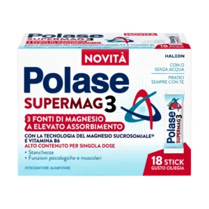 Polase SuperMag3 18 stick orosolubili integratore magnesio e vitamina B6.