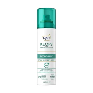 RoC Keops Deodorante Spray Secco 150 ml, flacone spray senza profumo e senza alcool.