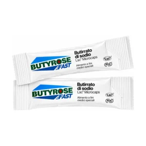 Butyrose Fast, 10 stick di butirrato di sodio microincapsulato, alimento a fini medici speciali.