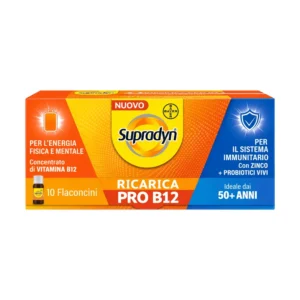 Supradyn Ricarica Pro B12 10 flaconcini integratore vitamina B12 niacina zinco.