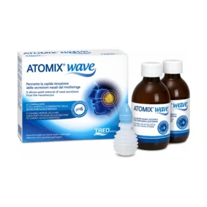 Tred Atomix Wave, kit per l'igiene del rinofaringe con erogatore a soffietto e 2 flaconi da 250 ml.