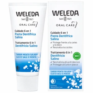 Weleda Dentifricio Salino 75 ml, gel dentifricio senza fluoro con sale marino.